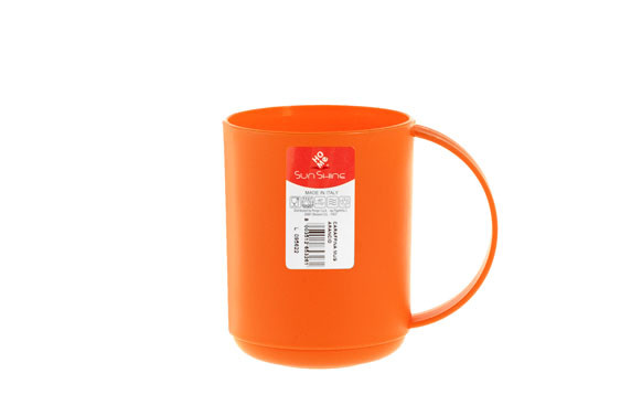 MUG PLASTICO 380 CC NARANJA