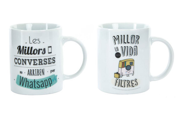 MUG PORCELANA 360CC FRASES CATALAN-SURTIDO