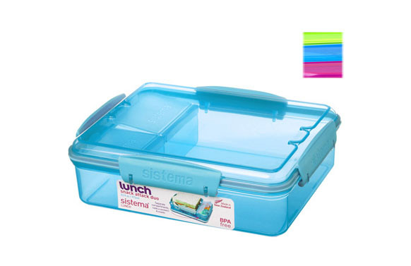 CONTENDOR HERMETICO LUNCH 0,97L 3 COMPARTIMENTOS SURTIDOS