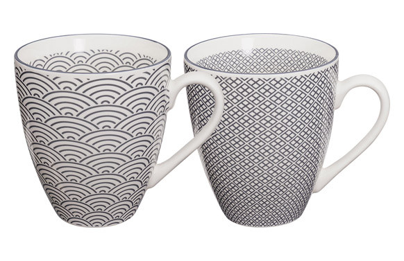 MUG PORCELANA NIPPON GREY (SET 2) 300 ML