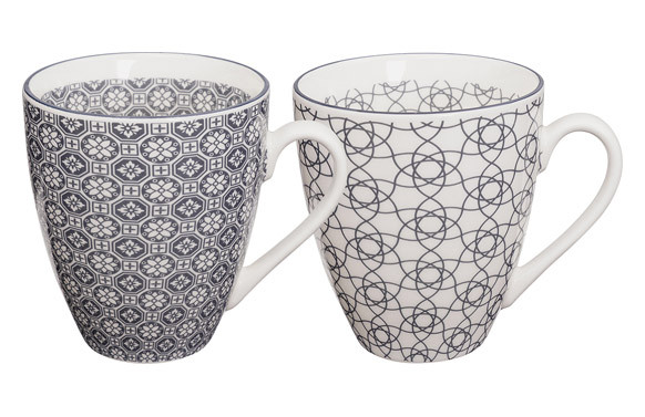 MUG PORCELANA NIPPON GREY (SET 2) 300 ML