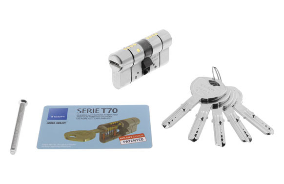 CILINDRO T70 LATON LLAVE PUNTOS 30-30