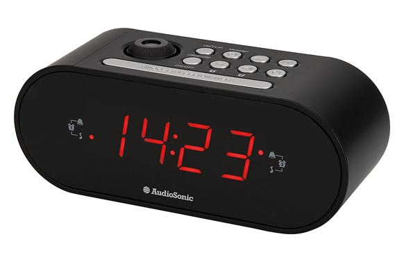 RADIO RELOJ DESPERTADOR PROYECTOR - NEGRO