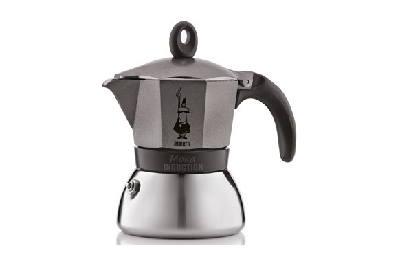 CAFETERA MOKA INDUCTION ALUM/INOX 3 TAZAS ANTRACITA