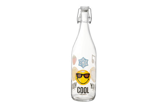 BOTELLA VIDRIO SMILEY 1 L