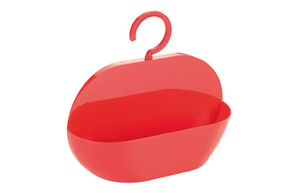 CESTO COLGANTE CON GANCHO COCKTAIL ROJO