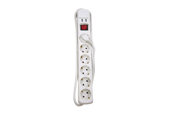 BASE MULTIPLE CON INTERRUPTOR 1.5M 6T+2USB