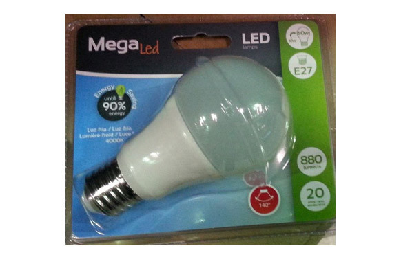 LAMPARA ESTANDAR LED E27 10W LUZ BLANCA