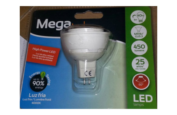 LAMPARA DICROICA SMD LED GU5,3 6W LUZ BLANCA