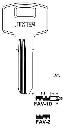 LLAVE SEGURIDAD LATON PUNTOSFAV-1D