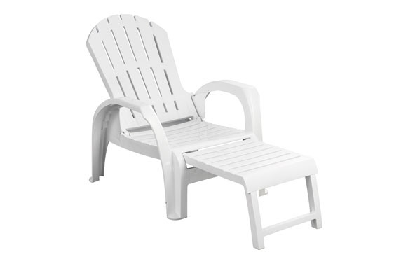 TUMBONA RESINA CON REPOSAPIES EXTENSIBLEKAPRICE BLANCO