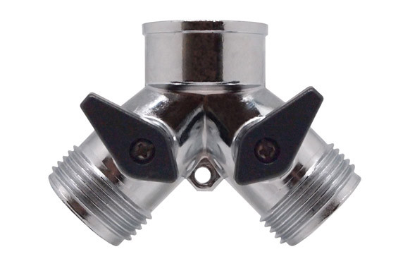DERIVACION ZINC EN \"Y\" 2 VIAS CON LLAVE DE PASO Y CONEXION ¾\"