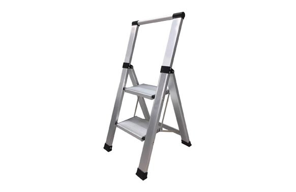ESCALERA ALUMINIO DOMESTICA PELDAÑO SUPER ANCHO 2 PELDAÑOS