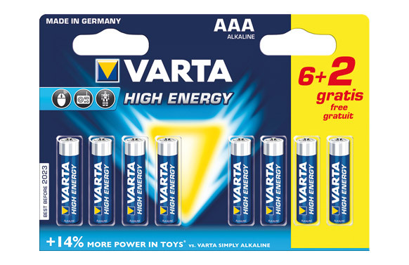 PILA ALCALINA HIGH ENERGY 6+2 AAA