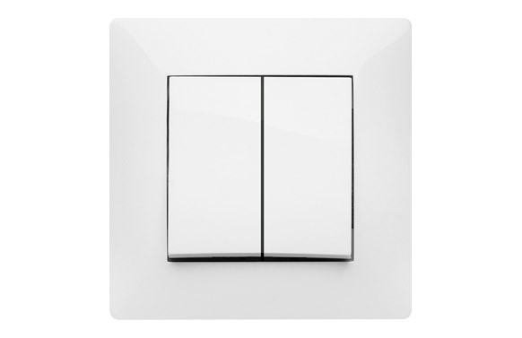 DOBLE INTERRUPTOR 10A HABITAT15 BLANCO
