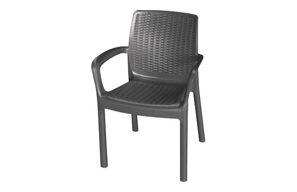 SILLON RATAN RESINA ELEGANCE NEGRO