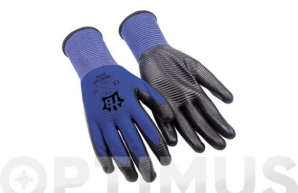 GUANTE NITRILO 3D + POLIESTER T-9