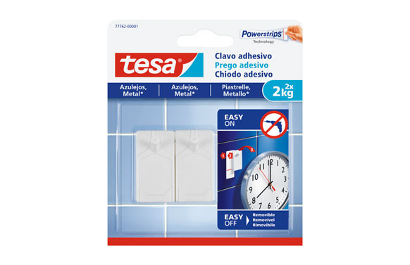 CLAVO ADHESIVO SMS REMOVIBLE AZULEJOS 2,0 KG BLISTER 2 CLAVOS 6 TIRAS