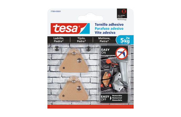 TORNILLO ADHESIVO SMS TRIANGULO LADRILLO/PIEDRA 5,0 KG BLISTER 2 UNIDADES