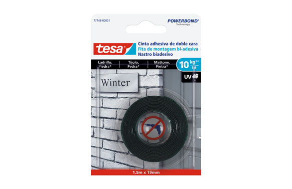 CINTA DOBLE CARA POWERBOND SMS PERMANENTE 1,5M X 19MM LADRILLO