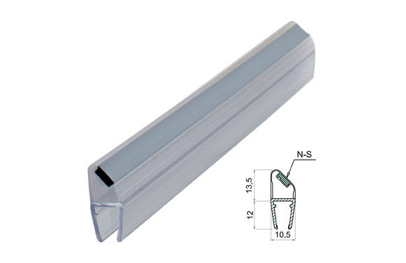 PERFIL MAGNETICO MAMPARA BAÑO/DUCHA 45º N-S/6-8MM/2MT