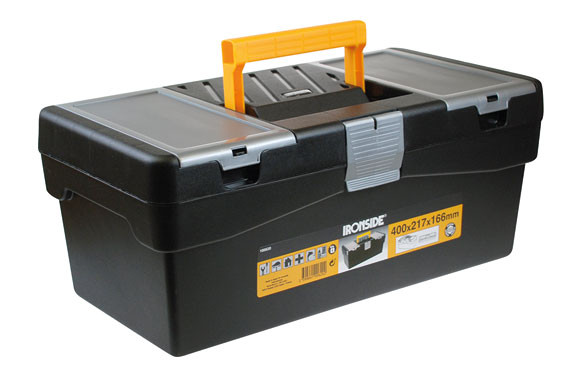 CAJA HERRAMIENTAS \"S\" 400 X 217 X 166 MM. CUERPO DE POLIPROPILENO, CAPACIDAD 10 L.