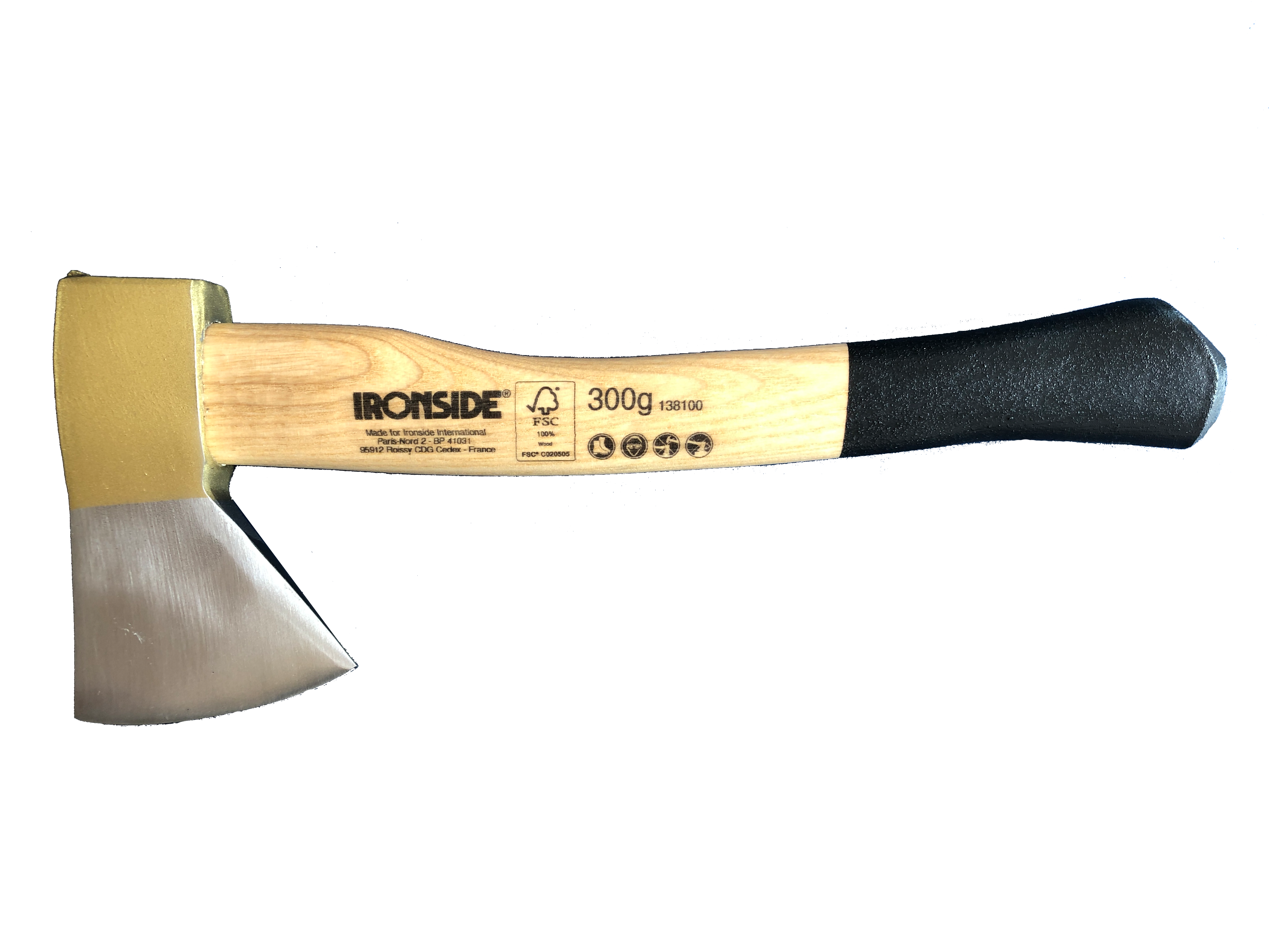 HACHA 300 GR. 300 MM. (CAMPING) MANGO DE FRESNO PULIDO