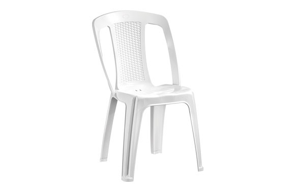 SILLA MONOBLOC SIN BRAZOS ELBA BLANCO