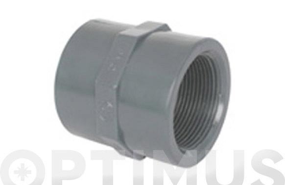MANGUITO HEMBRA ROSCA-HEMBRA PVC PRESION 63 X 2\"