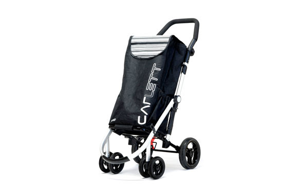 CARRO COMPRA 4 RUEDAS GIRATORIAS CON TERMO NEGRO