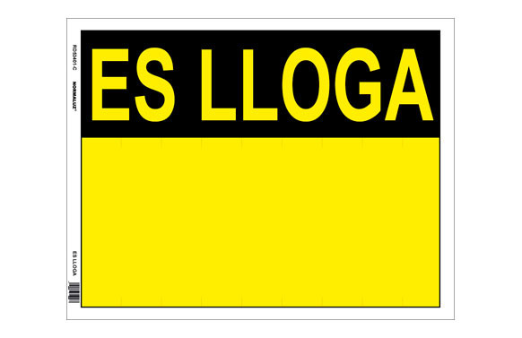 CARTEL LONA SE ALQUILA 450X350 MM