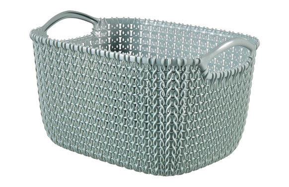 CESTA RECTANGULAR KNIT S 8L AZUL BRUMA