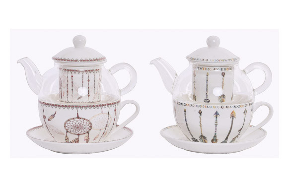 TETERA CRISTAL PORCELANA 250 ML TAZA SURTIDAS