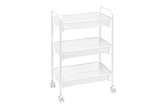 CARRO COCINA METAL BLANCO 3 ESTANTES