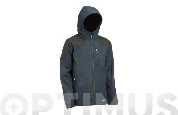 CHAQUETA CON CAPUCHA OBEROI NEGRO/MARINO T-XL
