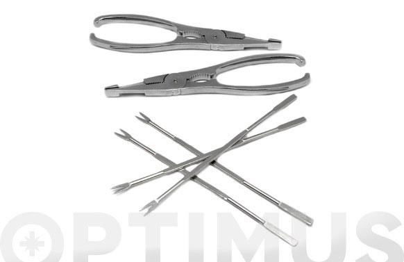 UTENSILIOS MARISCO SET 2 TENZAS 4 TENEDORES