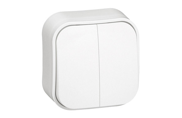 CONMUTADOR DOBLE BLANCO IP21 FORIX