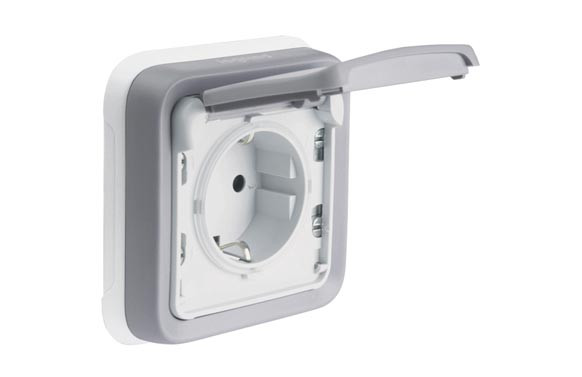BASE SCHUKO EMPOTRAR GRIS IP55 PLEXO