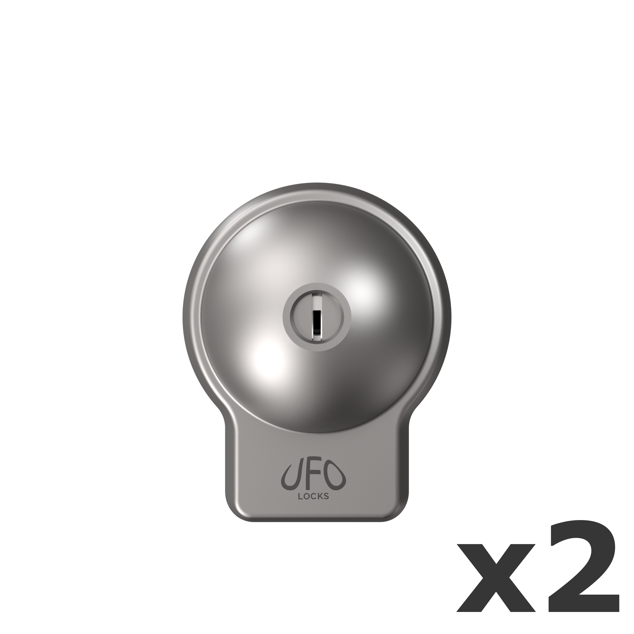 CERRADURA SEGURIDAD VEHICULOS INDUSTRIALES UFO+ INOX 2 PIEZAS LLAVES IGUALES