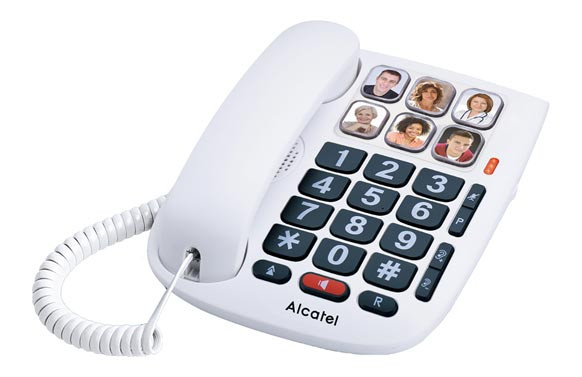 TELEFONO FIJO TECLAS GRANDES MEMO DR BLANCO