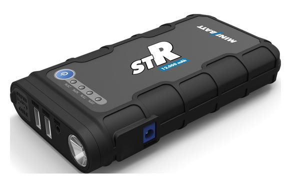 ARRANCADOR BATERIA + CARGADOR MULTIFUNCIÓN \"STR\" BATERIA: 12000 MAH, CORRIENTE ARRANQUE: 200 A
