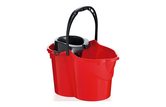 CUBO CON ESCURRIDOR 15 L - ROJO