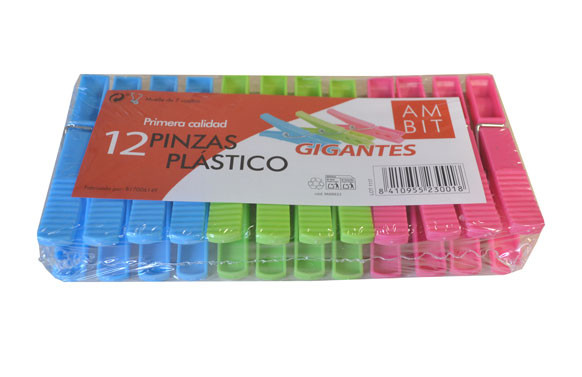 PINZA PLASTICO 12 UN GIGANTE STYL