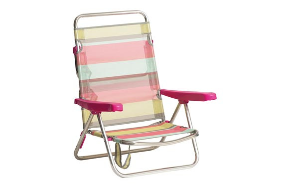 SILLA CAMA ALUMINIO PLAYA FIBRELINE RAYAS 1726