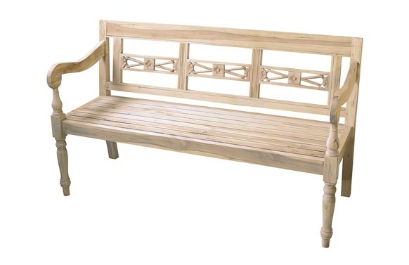 BANCO MADERA TECA 3 PLAZAS 152 X 63 X 89 CM