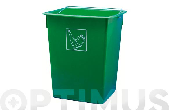 CUBETA RECICLAR 26L CON ASA VERDE