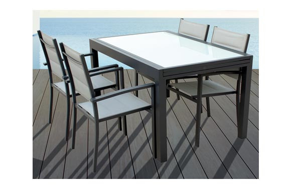 SILLON ALUMINIO TEXTILENE ACOLCHADO GRIS PRACTIC