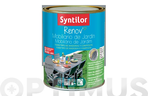 PINTURA RENOV MUEBLES JARDIN GRIS MINERAL-0,75L