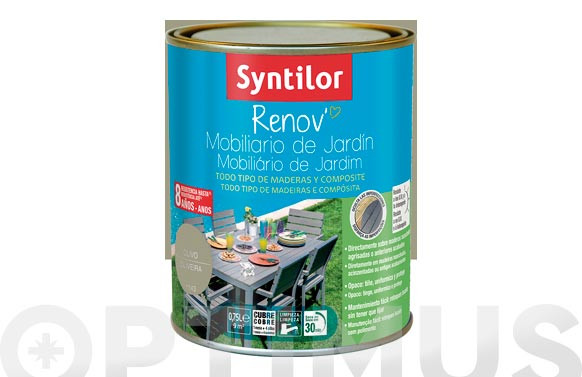 PINTURA RENOV MUEBLES JARDIN VERDE OLIVO-0,75L