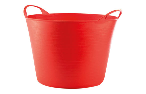 CAPAZO PLASTICO FLEXIBLE MULTIUSOS 26 LT ROJO